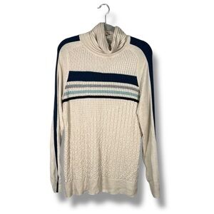 SMARTWOOL Dacono Ski Sweater Merino Wool Blend‎ Cable Knit Turtleneck Women XL